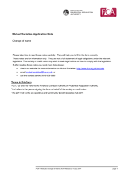 Mutual Societies Application Form - Change of Name