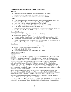 CV and List of Works