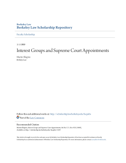 Interest Groups and Supreme Court Appointments