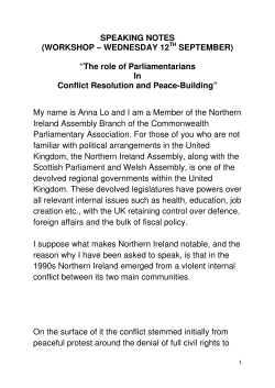 Hon. Anna Lo, MLA, Northern Irleand