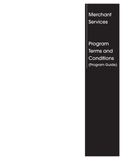 Merchant Services Program Terms and Conditions
