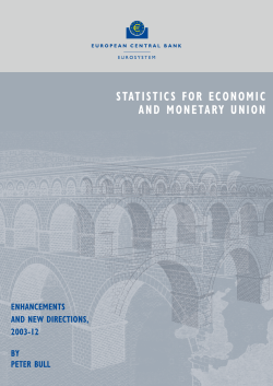 Statistics for Economic and Monetary Union - ECB