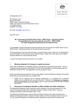 1. Missing statement of changes in equity document 2. Disclosure of