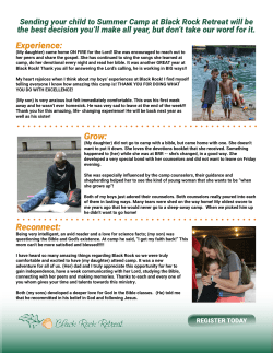 Parent Testimonials - Black Rock Retreat