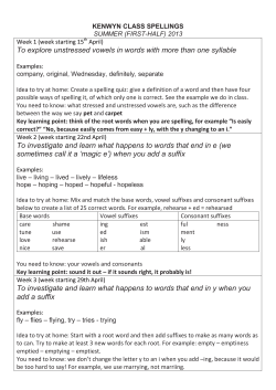 To explore unstressed vowels in words with more than one syllable