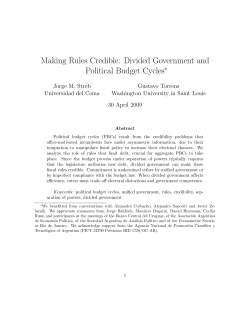 Making Rules Credible: Divided Government and Political