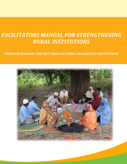 facilitators manual for strengthening rural institutions