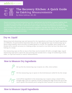 A Quick Guide to Cooking Measurements