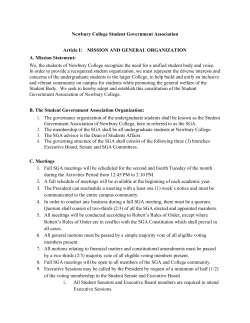 SGA Constitution - Newbury College