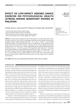 EFFECT OF LOW-IMPACT AEROBIC DANCE EXERCISE ON