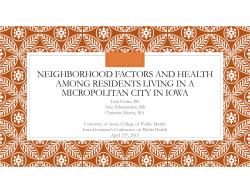 neighborhood factors and health among residents living in a