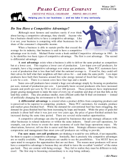 Do You Have a Competitive Advantage?