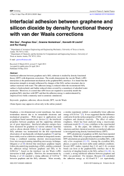 Interfacial adhesion between graphene and silicon dioxide by