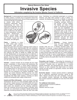 Invasive Species - California Foundation for Agriculture in the