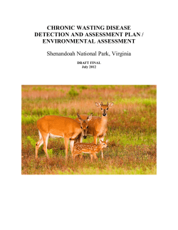 CHRONIC WASTING DISEASE DETECTION AND ASSESSMENT