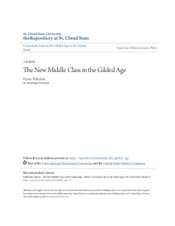 The New Middle Class in the Gilded Age