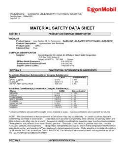 ExxonMobil Gasoline Unleaded EtOH