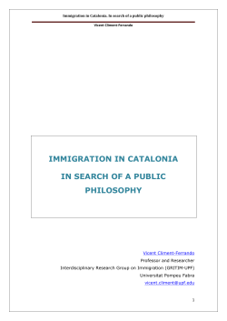 Immigration in Catalonia. In search of a public