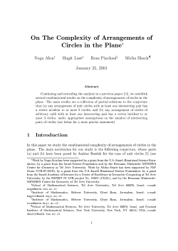 On the complexity of arrangements of circles in the plane, Discrete