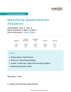 Identifying Quadrilaterals - Advanced