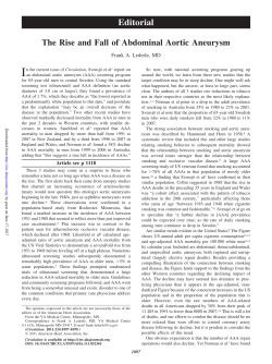 The Rise and Fall of Abdominal Aortic Aneurysm