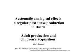 Systematic analogical effects in regular past