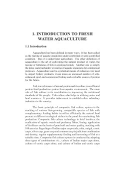 1. introduction to fresh water aquaculture