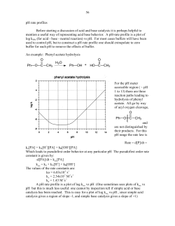 56 pH rate profiles Before starting a discussion of acid and base
