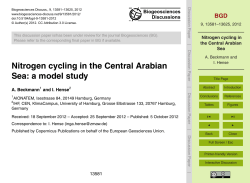 Nitrogen cycling in the Central Arabian Sea