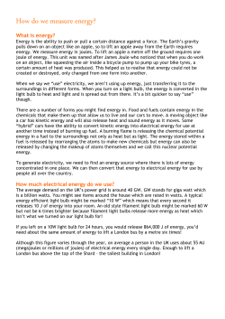 How do we measure energy?