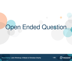 Presentation: John Winthrop: A Model of Christian