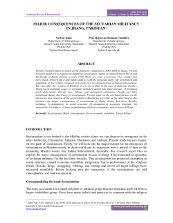 major consequences of the sectarian militancy in jhang, pakistan