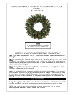 instruction manual for the 28&rdquo; branchburg prelit d&eacute;cor