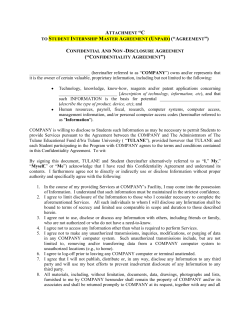 (hereinafter referred to as &ldquo;COMPANY&rdquo;) owns and/or represents that