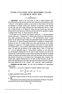 entire functions with prescribed values at discrete point sets