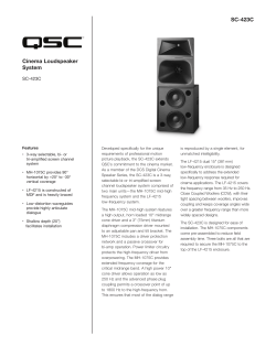 SC-423C Cinema Loudspeaker System
