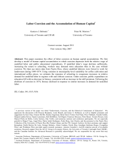 Labor Coercion and the Accumulation of Human Capital*