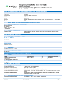 magnesium sulfate, monohydrate