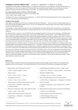 The Motis test activity - Treaty Resource Centre