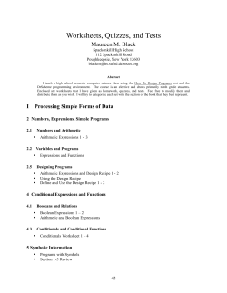 Maureen Black`s Scheme Exercises