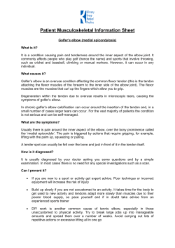 Golfer`s elbow patient information leaflet
