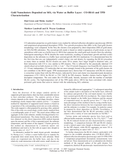 Gold Nanoclusters Deposited on SiO2 via Water as Buffer Layer: CO