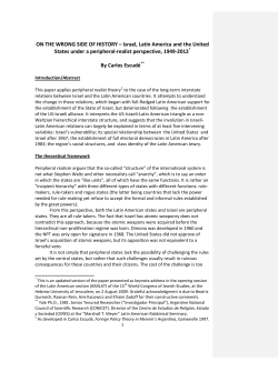 Israel, Latin America and the United States