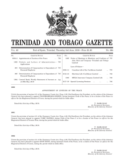 Gazette No. 66B Vol. 49, 3rd June, 2010