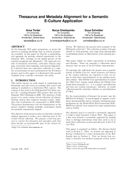 Thesaurus and Metadata Alignment for a Semantic E
