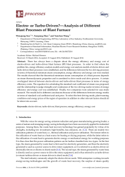 Electro- or Turbo-Driven?&mdash;Analysis of Different Blast Processes of