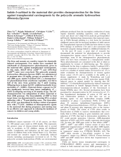 Indole-3-carbinol in the maternal diet provides