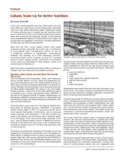 Cubans Team Up for Better Nutrition