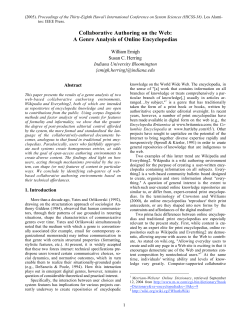 Collaborative Authoring on the Web