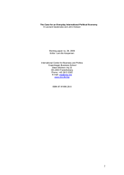 The Case for an Everyday International Political Economy